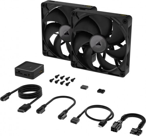 Corsair iCUE LINK RX140 PWM Twin Pack Black