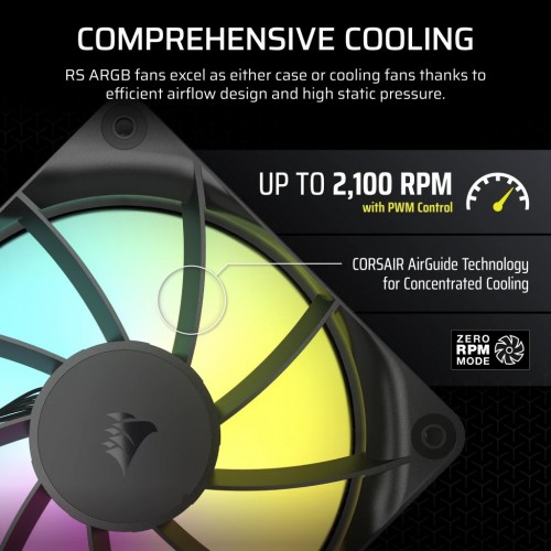 Corsair RS120 ARGB Black Triple Pack