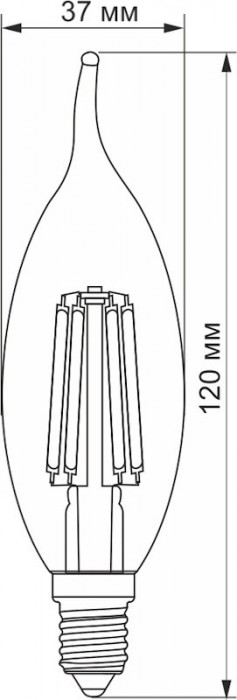 Videx Filament C37FtA 6W 2200K E14