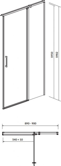 Cersanit Moduo 90x195 S162-006