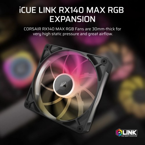 Corsair iCUE LINK RX140 MAX RGB PWM Black