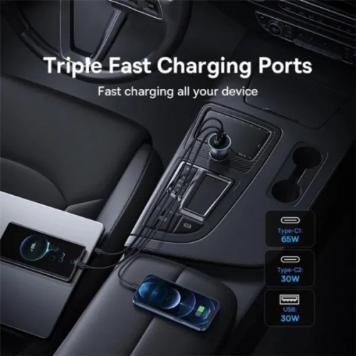 BASEUS Golden Contactor Pro GaN Car Charger U+2C 65W