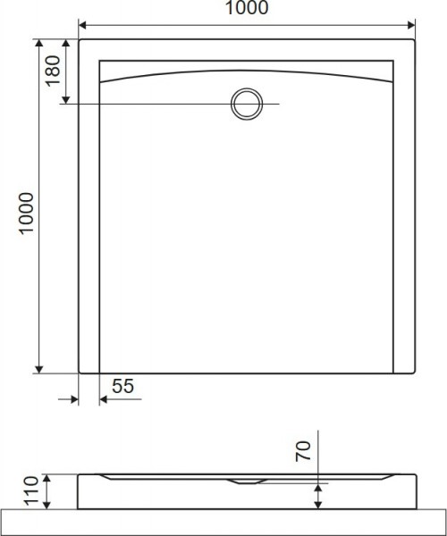 Excellent Forma Compact X 100x100 BREX.1402.100.100.WHC