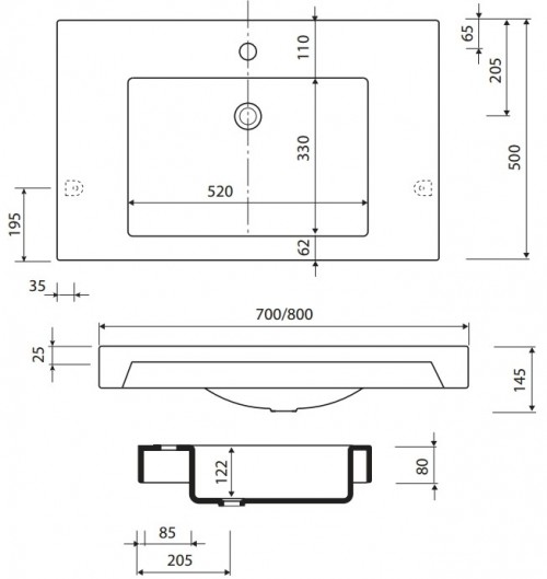 Чертеж с размерами
