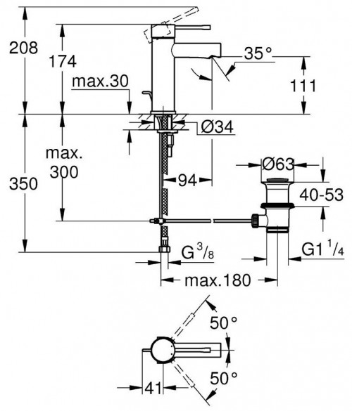 Чертеж с размерами