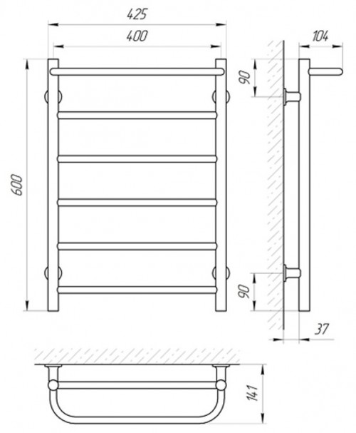 Чертеж с размерами LARIS Zebra Prime 425x600