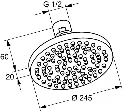 Чертеж с размерами Kludi A-QA 665110500