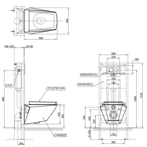 TOTO Jewelhex CW682E