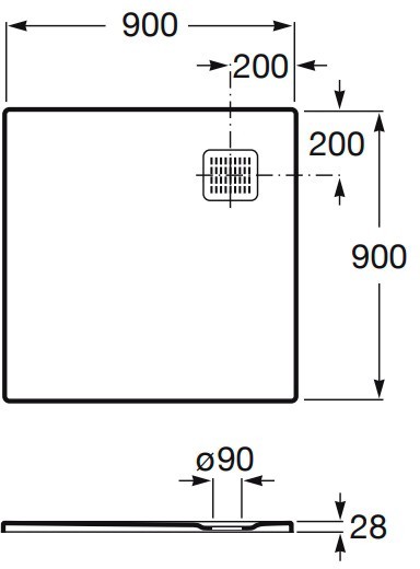 Roca Terran 90x90 AP0338438401