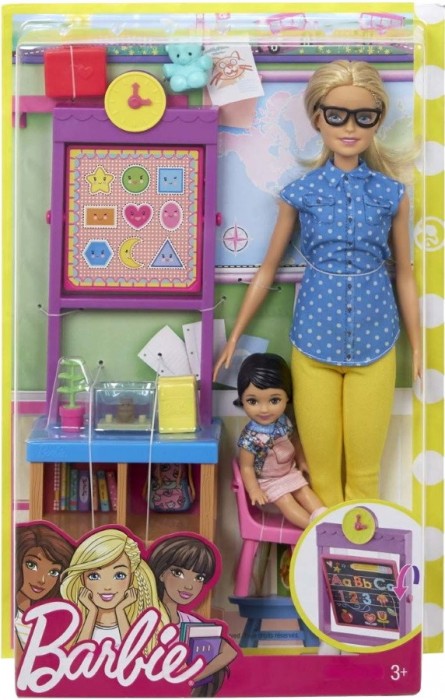 Barbie Teacher Doll with Flipping Blackboard Playset FJB29