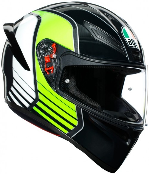 AGV K-1 POWER GUNMETAL/WHITE/GREEN