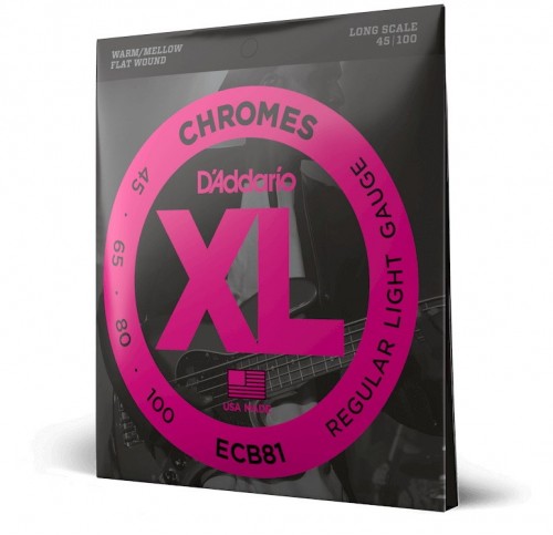 DAddario XL Chromes Bass Flat Wound 45-100