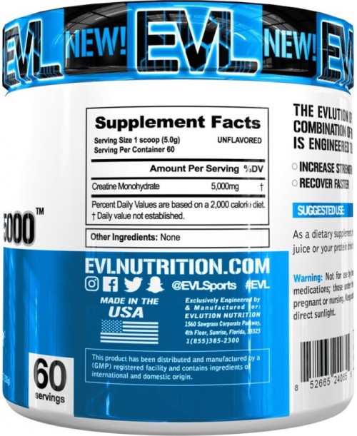 EVL Nutrition Creatine 5000