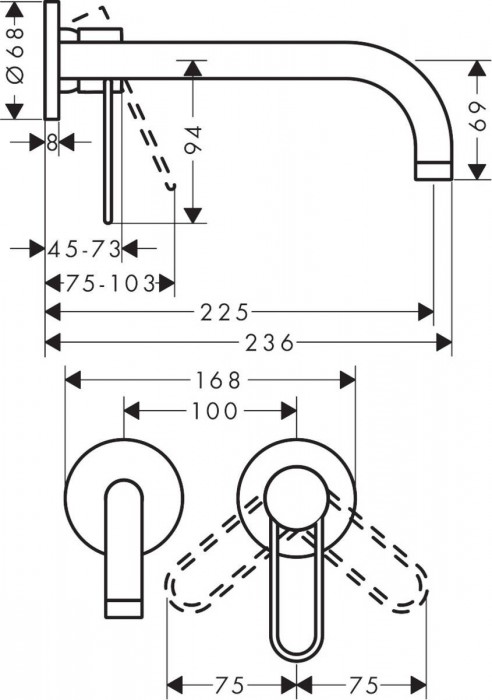 Axor Uno 38122000