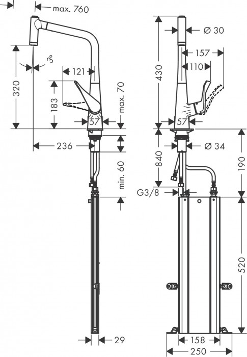 Hansgrohe Metris M71 73824000