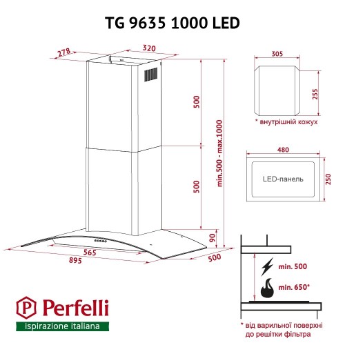 Perfelli TG 9635 I 1000 LED