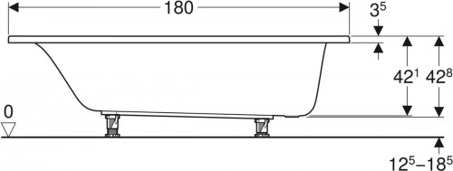 Geberit Selnova 180x80 554.286.01.1