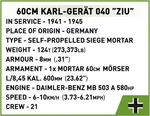 COBI 60 cm Karl-Gerat 040 Ziu 2560