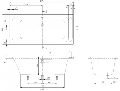 Villeroy & Boch Omnia Architectura 170x80