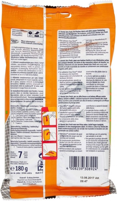 Vitakraft Dental 3 in 1 Fresh M 180 g