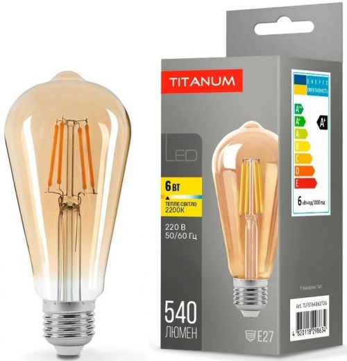 TITANUM Filament ST64 6W 2200K E27