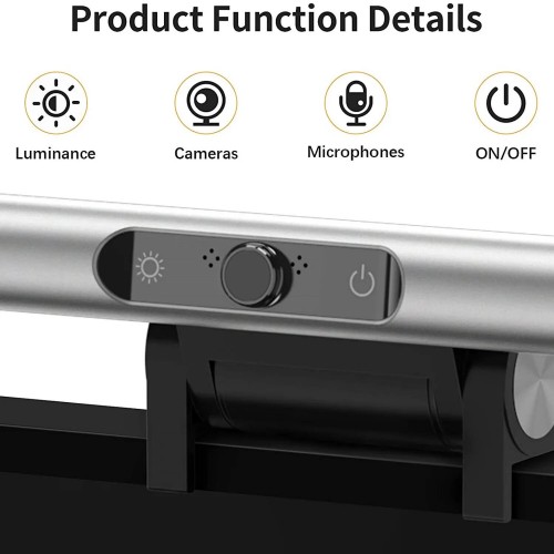 4smarts 2in1 LightBar Pro Monitor LED lamp with FullHD Webca