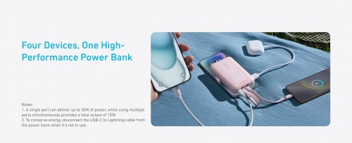 ANKER Zolo 10000 Built-In USB-C+Lightning Cable