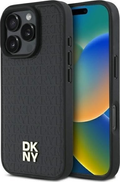 DKNY Repeat Pattern Stack Logo for iPhone 16 Pro Max