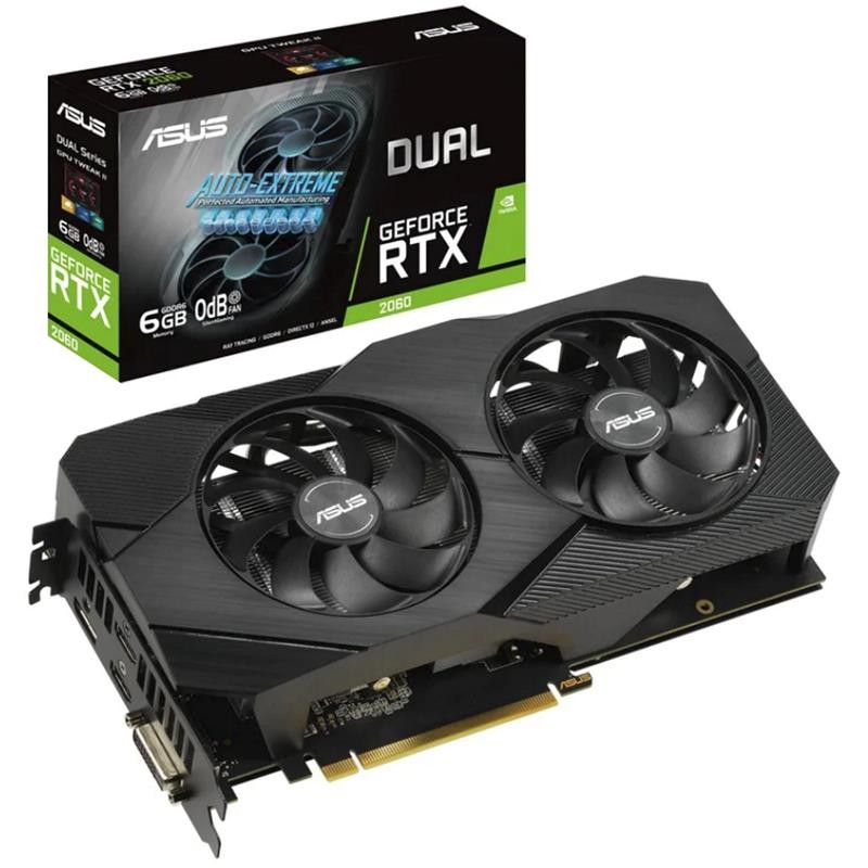 Видеокарта Asus GeForce RTX 2060 DUAL EVO OC (DUAL-RTX2060-O6G-EVO)