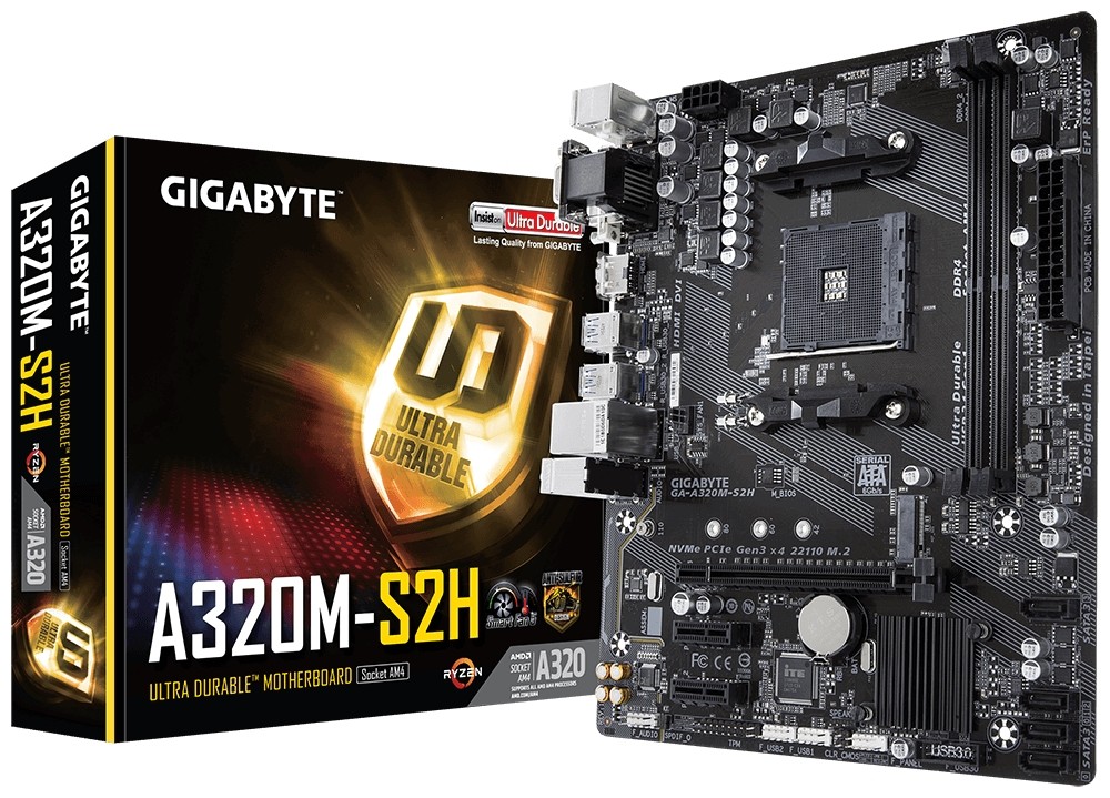 Материнская плата Gigabyte GA-A320M-S2H rev. 1.x