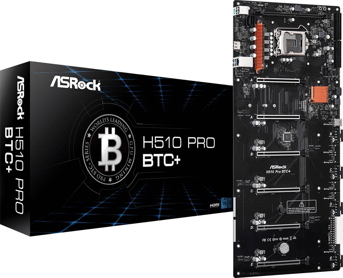 Материнская плата ASRock H510 Pro BTC+