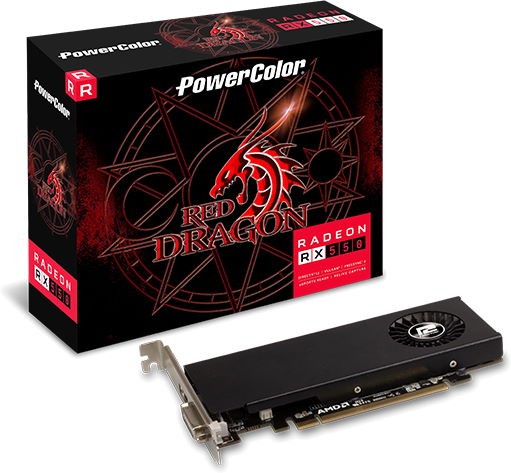 Видеокарта PowerColor Radeon RX 550 Red Dragon LP (AXRX 550 4GBD5-HLE)