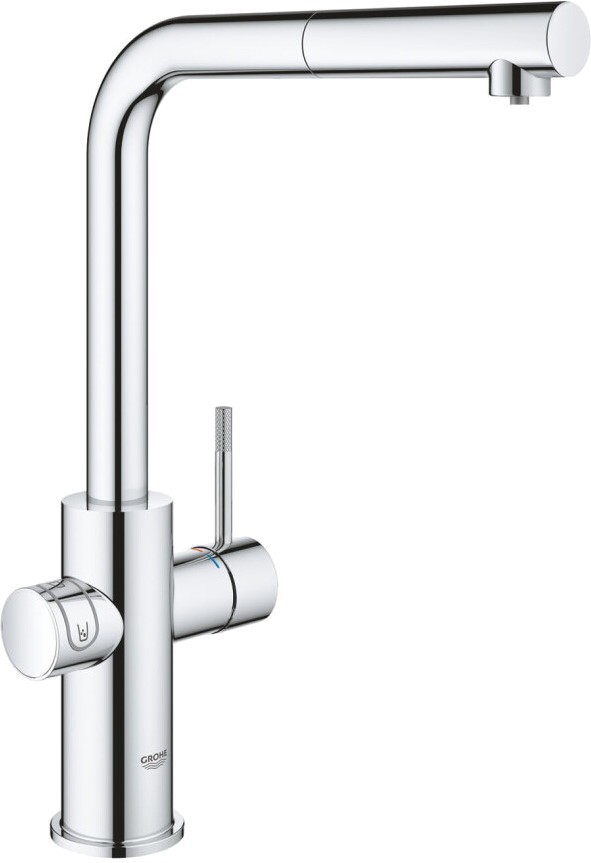 GROHE BLUE PROFESSIONAL NEW - RUBINETTO TOUCH CROMATO MONO CON SISTEMA DI  FILTRAGGIO ACQUA FRESCA E DEPURATA - 31302002