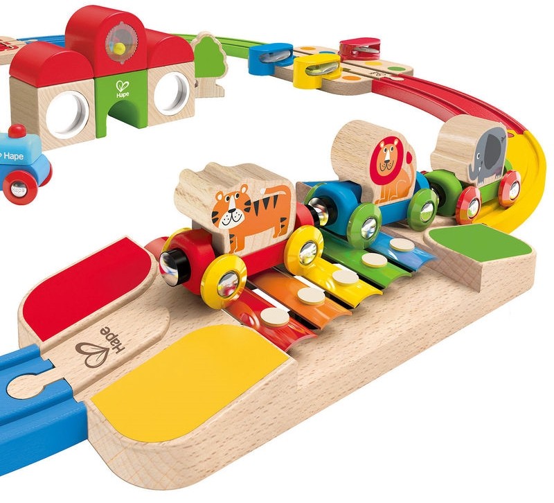 hape rainbow route railway