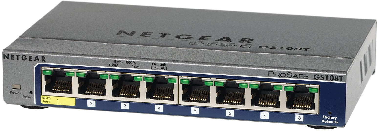 Коммутатор NETGEAR GS108Tv3 (GS108T-300PES)