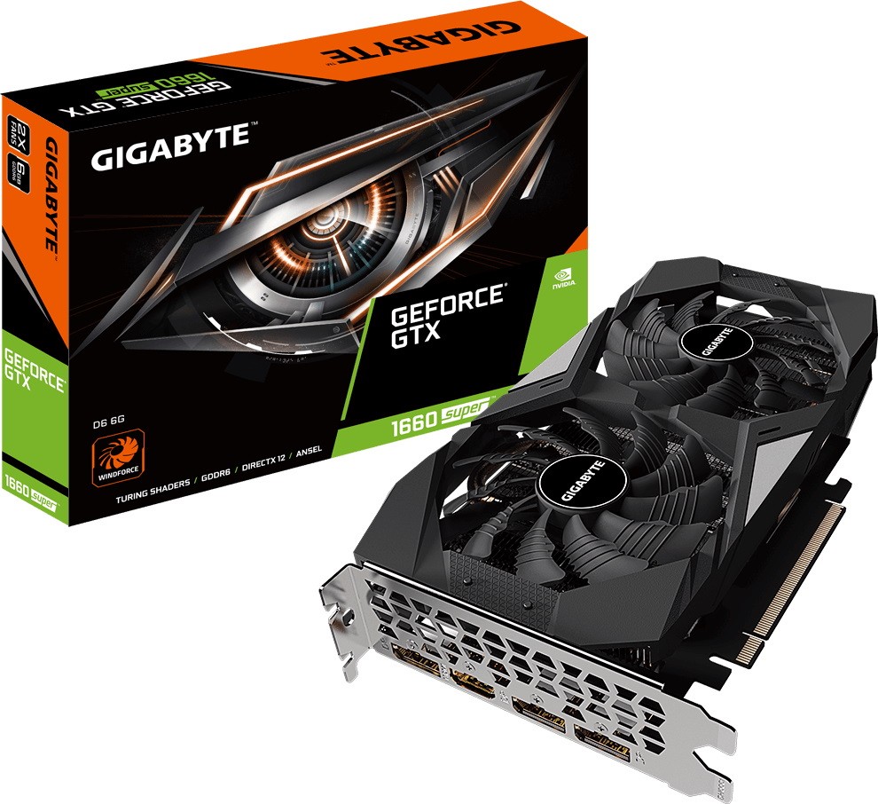 Видеокарта Gigabyte GeForce GTX 1660 SUPER D6 6G (GV-N166SD6-6GD)