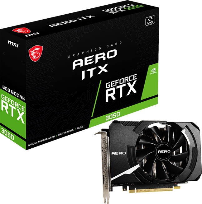 Видеокарта MSI GeForce RTX 3050 AERO ITX 8G