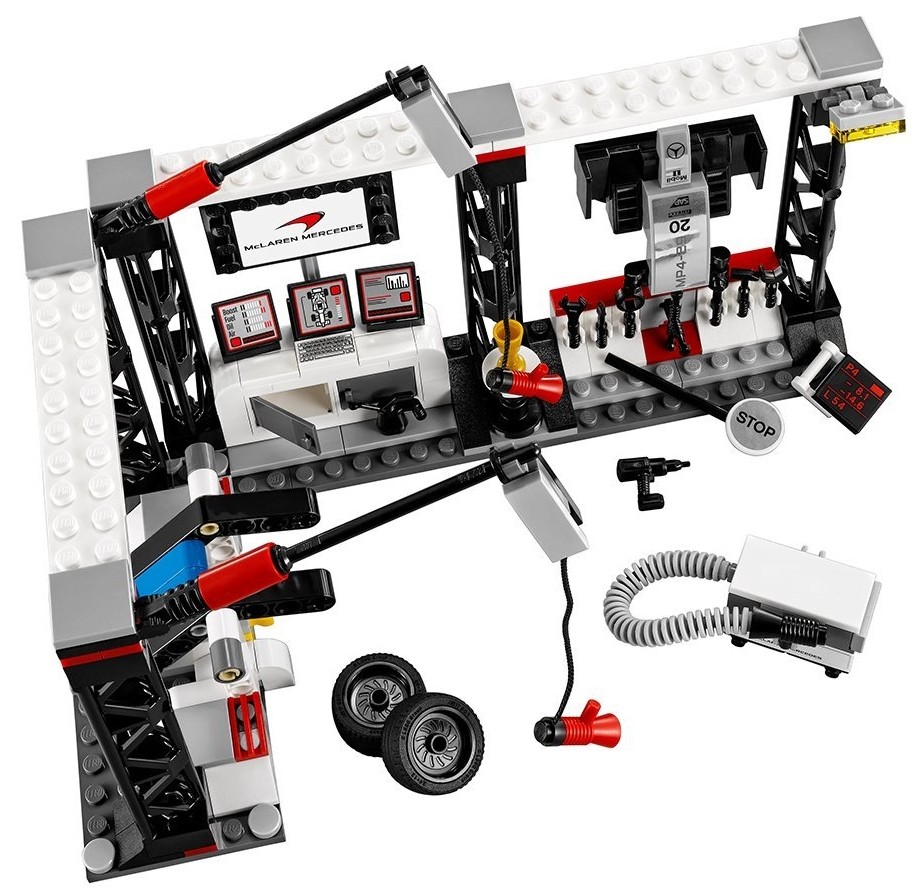 lego mclaren mercedes pit stop