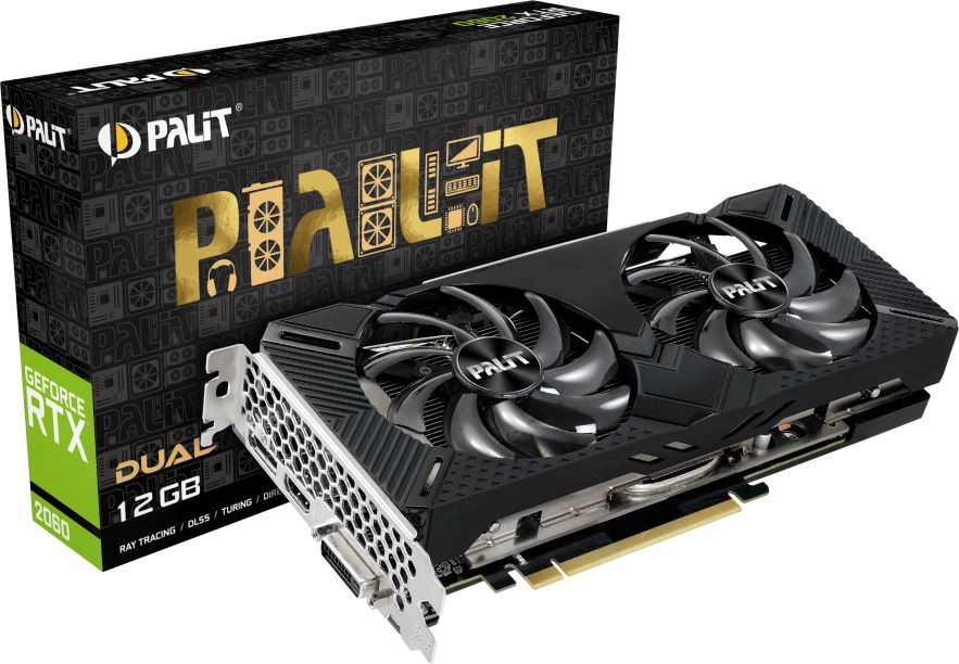 Видеокарта Palit GeForce RTX 2060 Dual 12GB (NE62060018K9-1160C)