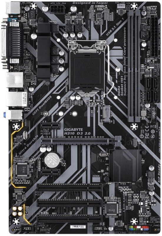 Материнская плата Gigabyte H310 D3 2.0