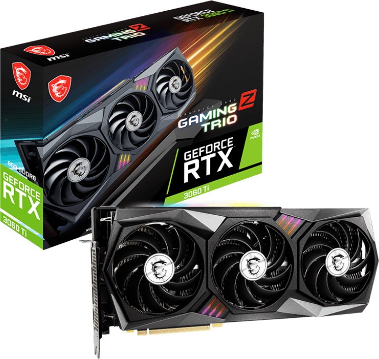 Видеокарта MSI GeForce RTX 3060 Ti GAMING Z TRIO 8G LHR