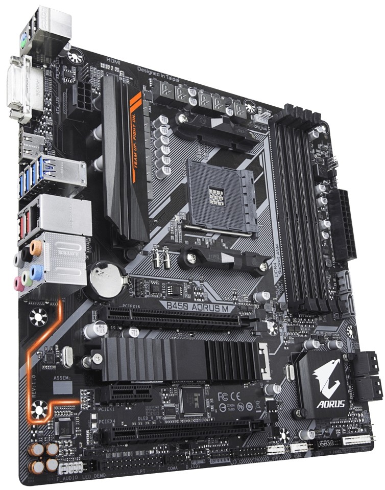 Материнская плата Gigabyte B450 AORUS M rev. 1.0