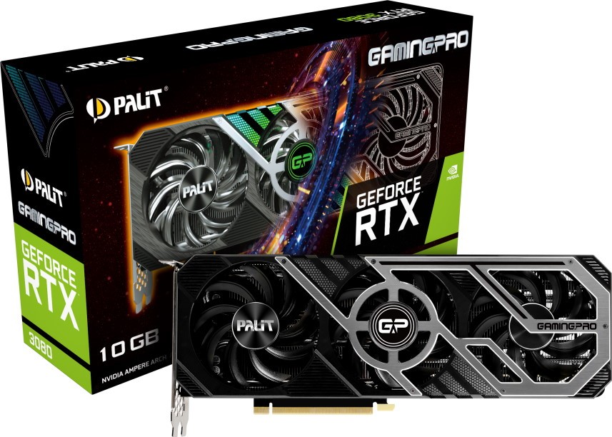 Видеокарта Palit GeForce RTX 3080 GamingPro V1 LHR (NED3080019IA-132AA LHR)
