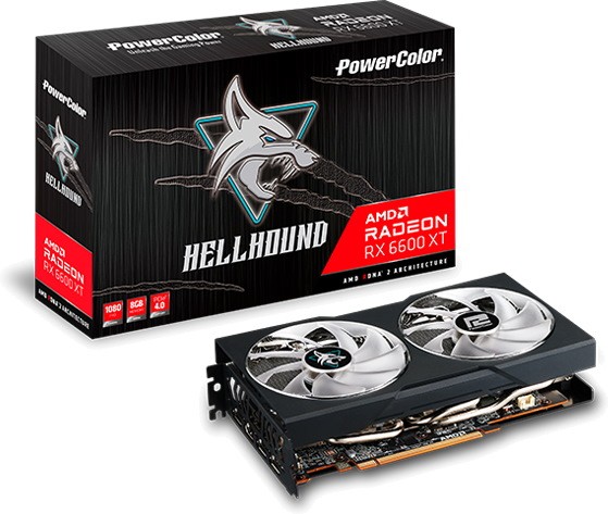 Видеокарта PowerColor Radeon RX 6600 XT Hellhound (AXRX 6600XT 8GBD6-3DHL/OC)