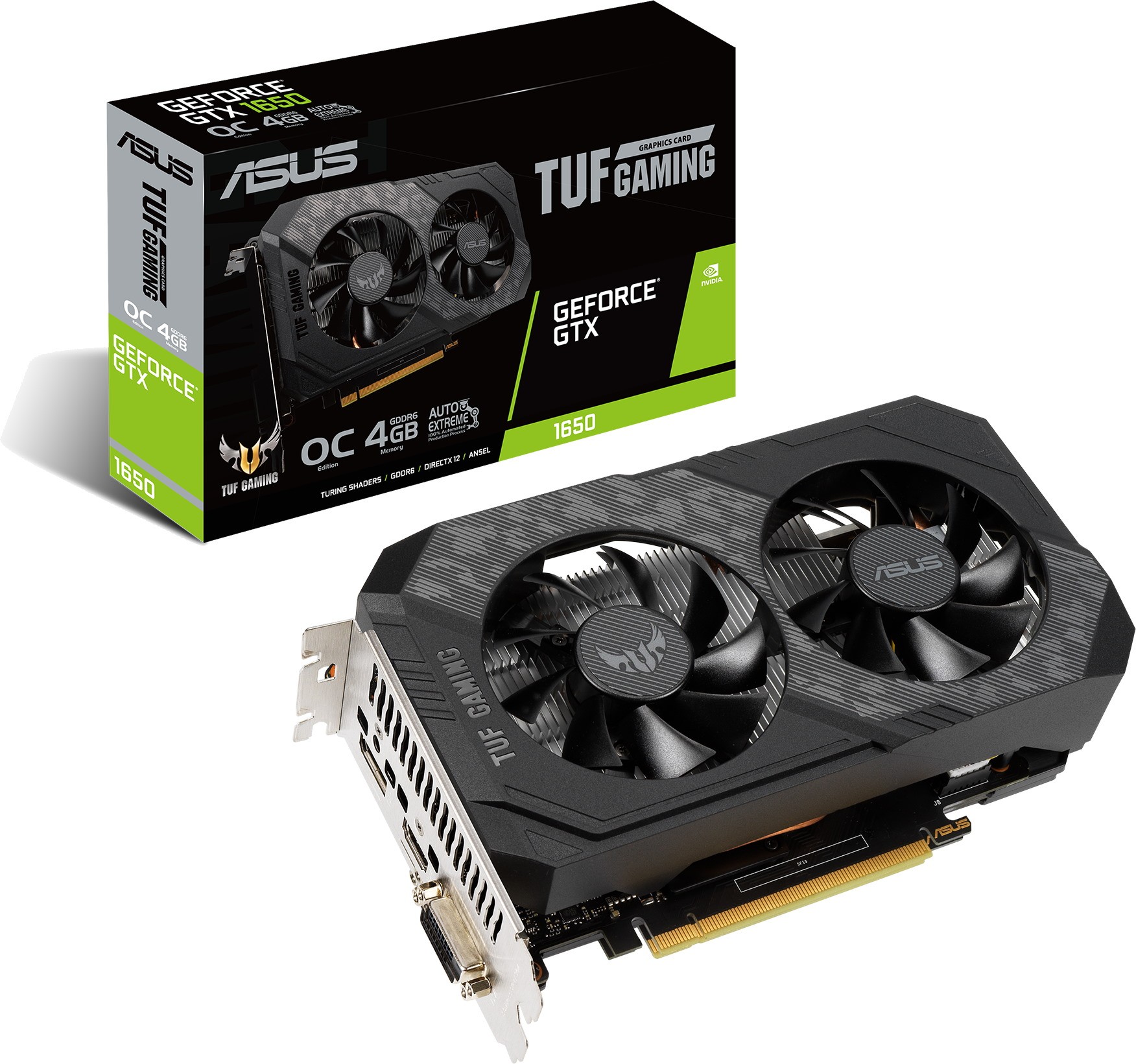Видеокарта Asus GeForce GTX 1650 TUF O4GD6-P-GAMING (TUF-GTX1650-O4GD6-P-GAMING)