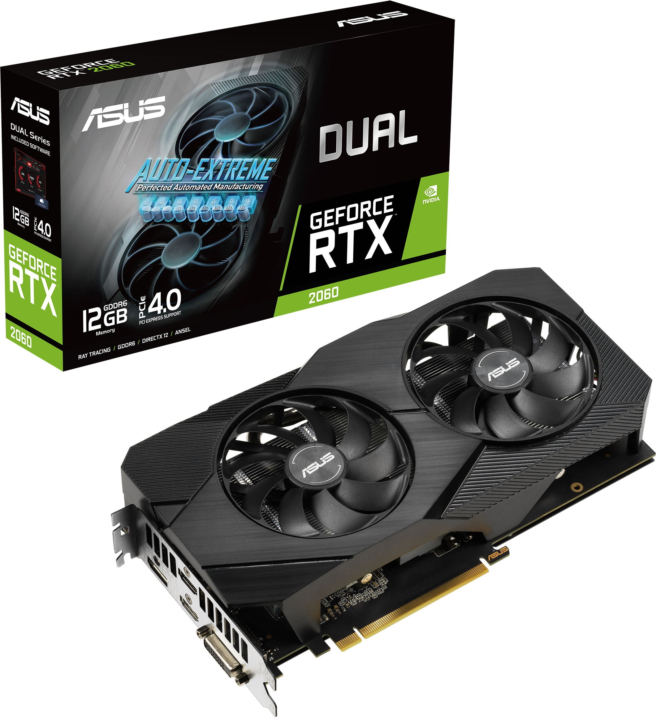 Видеокарта Asus GeForce RTX 2060 DUAL EVO 12GB (DUAL-RTX2060-12G-EVO)