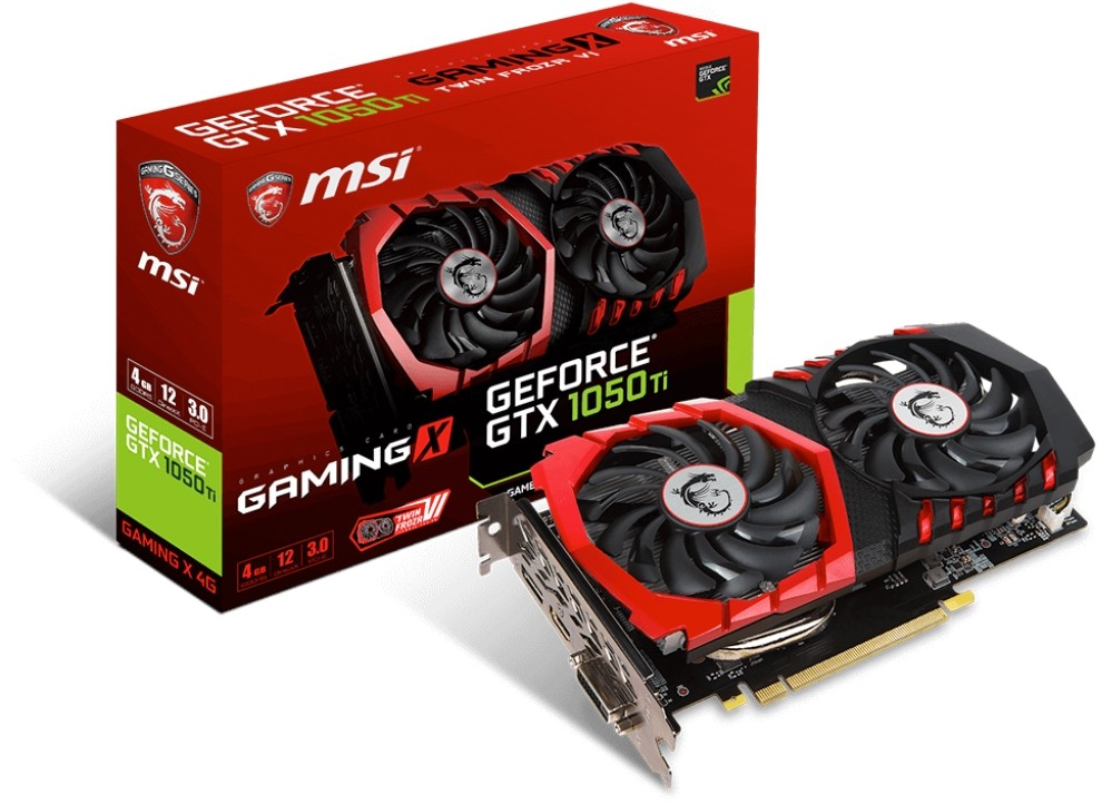 Видеокарта MSI GTX 1050 TI Gaming X 4G