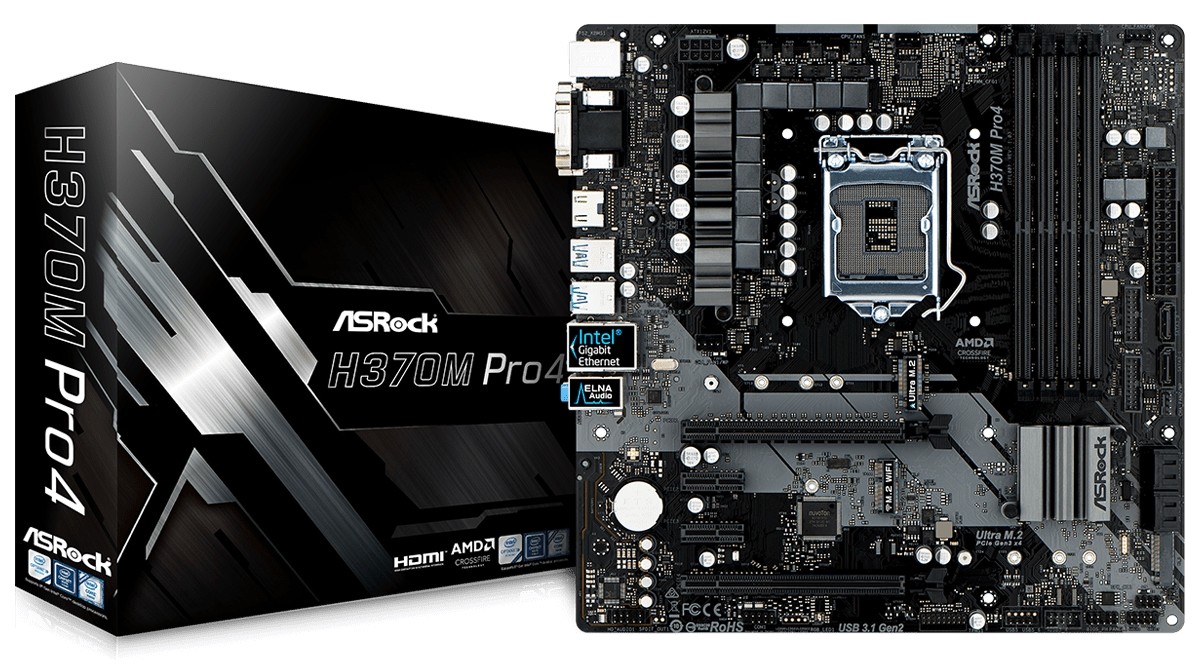 Материнская плата ASRock H370M Pro4