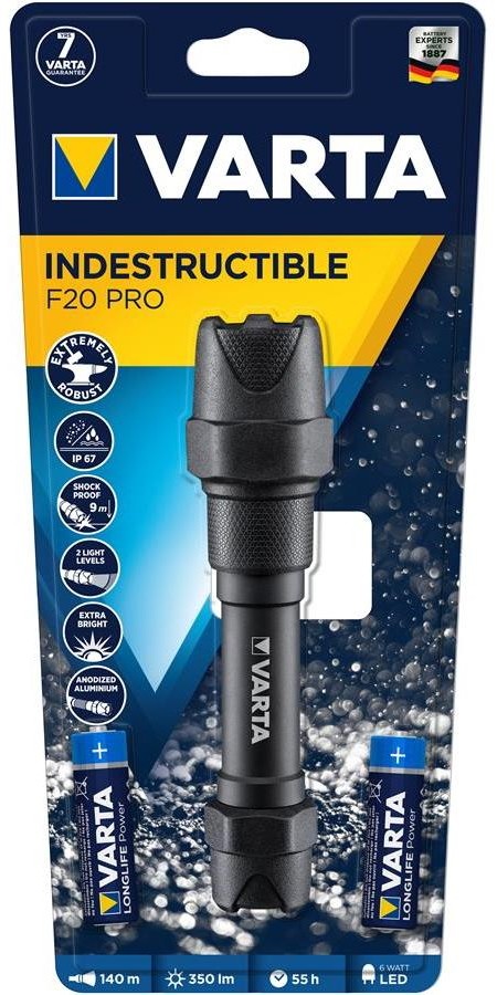 Фонарик Varta Indestructible F20 Pro LED 2xAA