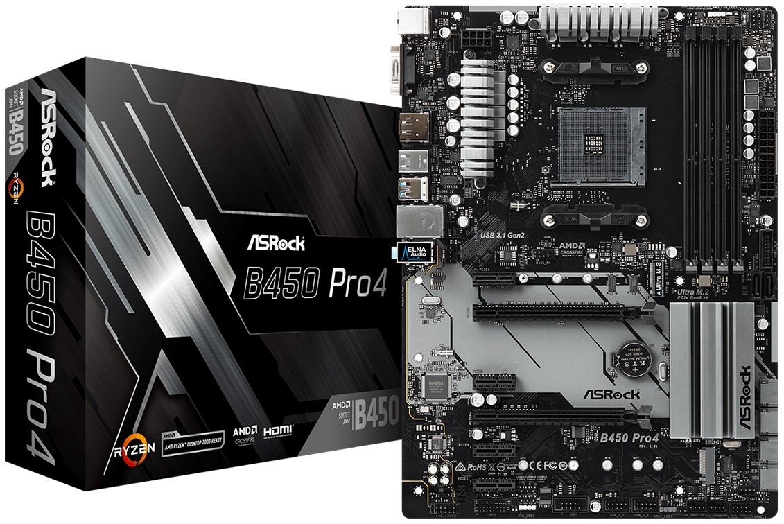 Материнская плата ASRock B450 Pro4